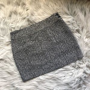 J. Crew Wool Tweed Mini Skirt with Buttons